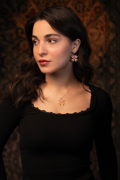 Star of Palestinian Tatreez Necklace