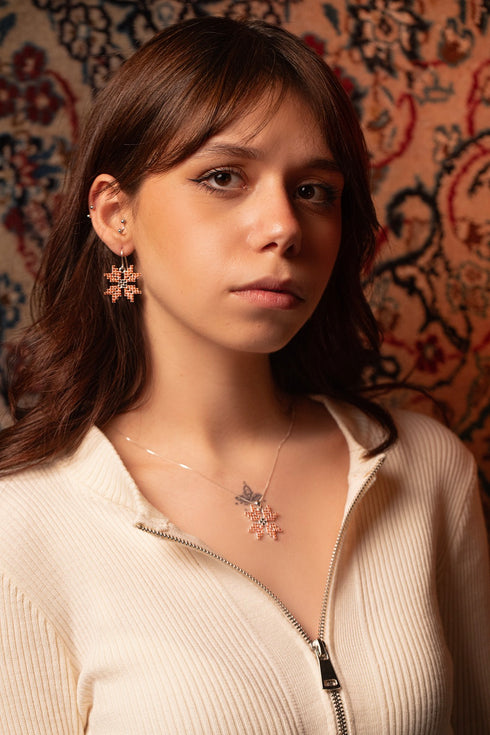 Star of Palestinian Tatreez Earrings