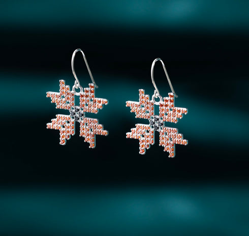 Star of Palestinian Tatreez Earrings