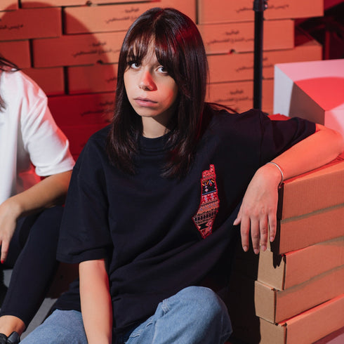 اوڤر سايز تيشيرت - خريطة فلسطين