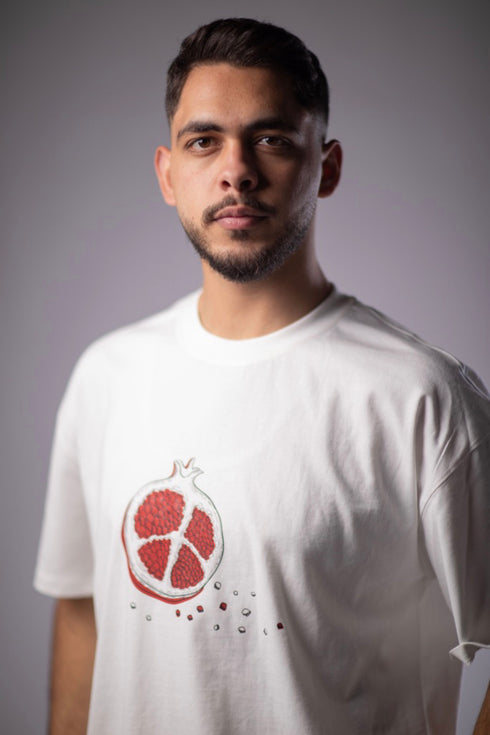 Oversized T-shirt - Pomegranate