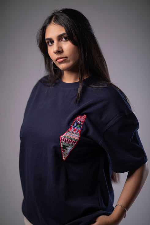 اوڤر سايز تيشيرت - خريطة فلسطين