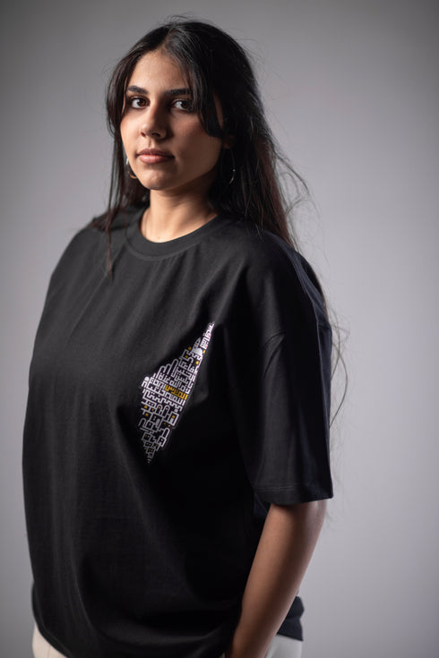 Oversized T-Shirt β Palestine Map City Names