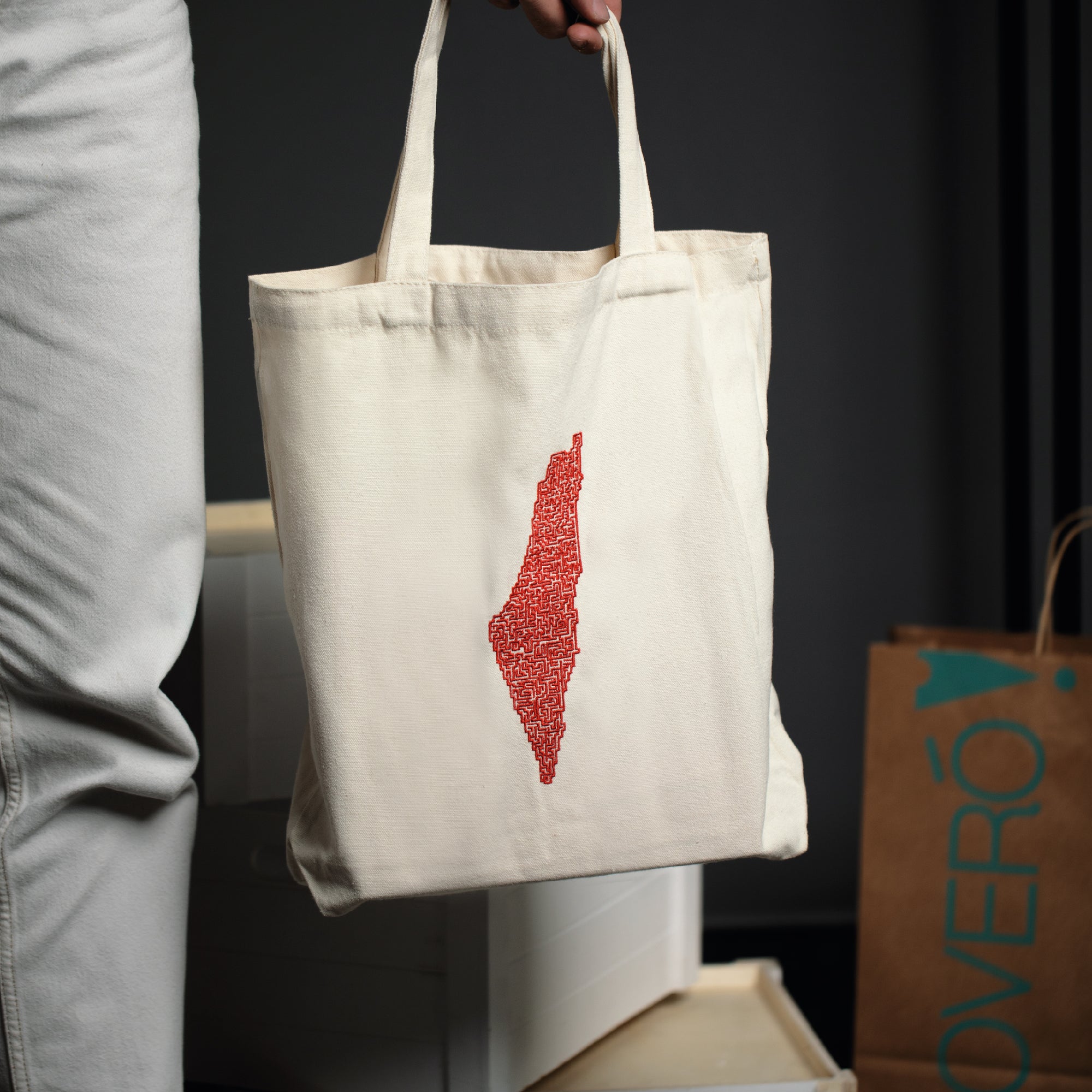 Tote Bag - maze palestine map