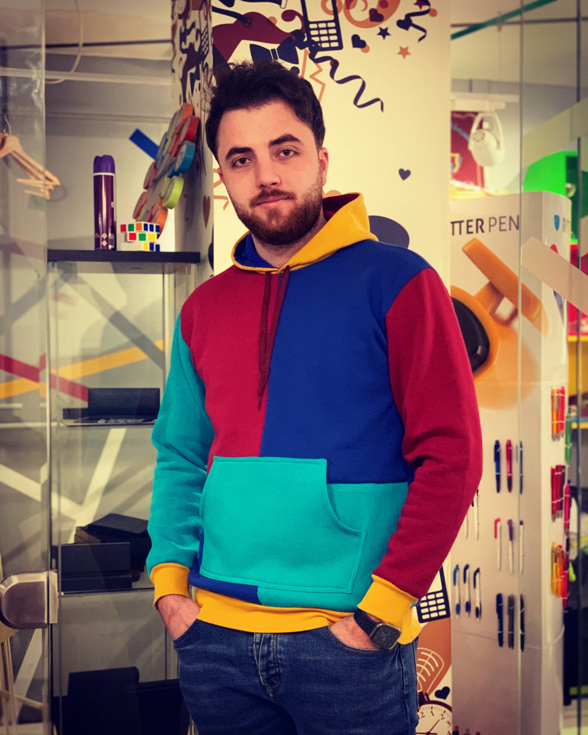 Colourful hoodie